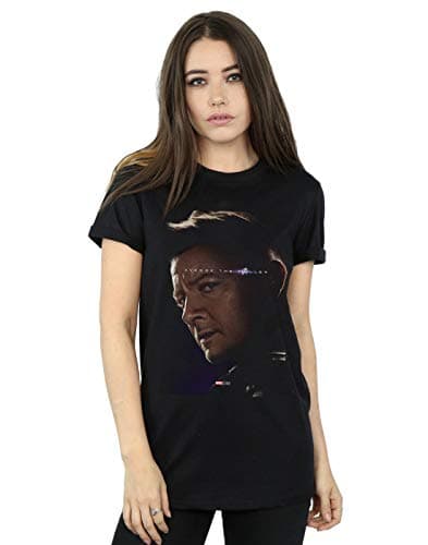 Image of Marvel Women's Avengers Endgame Avenge The Fallen Hawkeye Boyfriend Fit T-Shirt Black Small