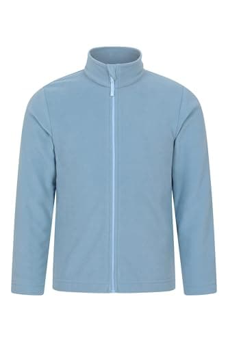 Image of Mountain Warehouse Camber II Kids Full-Zip Fleece - Comfy, Lightweight Sweatshirt, Full-zip, For Boys & Girls - For Autumn Winter, Camping, Outdoors & Hiking Corn Blue