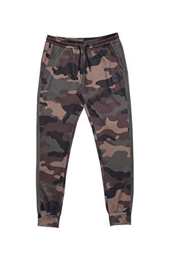 Image of Hype Men's Camo Poly Stripe Sports Jogger, Green (Verde Khaki), M