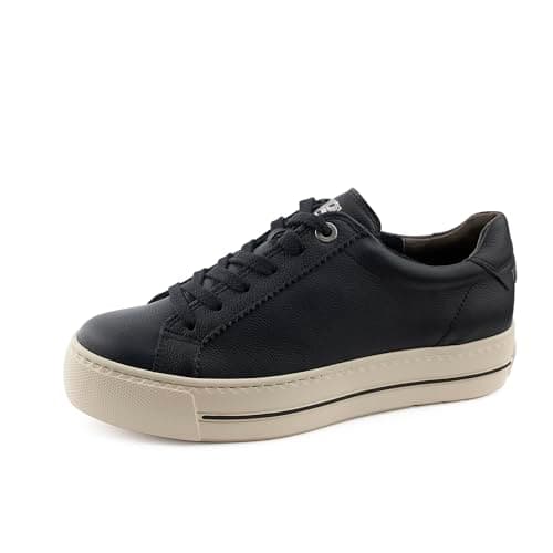 Image of Paul Green Sneaker 5241-014, Smooth Leather, Black, Women, Black, 7 UK (Black, UK Footwear Size System, Adult, Women, Numeric, Medium, 5)