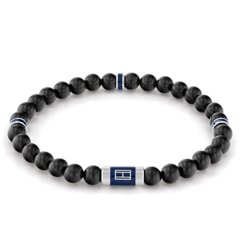 Image of Tommy Hilfiger Jewelry Men's Wood Beaded Bracelet Black - 2790323