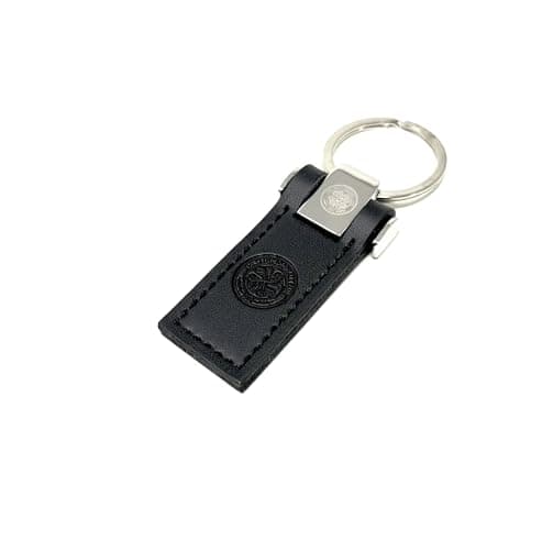 Image of Celtic FC Leather Keyring (One Size) (Black)