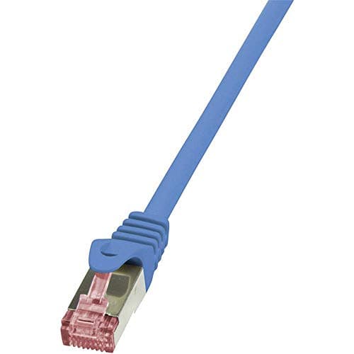 Image of LogiLink CQ2096S CAT6 S/FTP PIMF PrimeLine Patch Cable, 10 Meter Length, Blue, Blue, 10 Meter Length