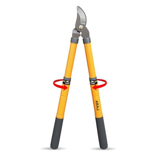 Image of AIRAJ 42-61cm Telescopic Tree Loppers,Garden Loppers for Gardening Heavy Duty,with 3.5cm Cutting Capacity,Bypass Garden Shears Tool,More Power Telescopic Lopper,Chops Branches Ease