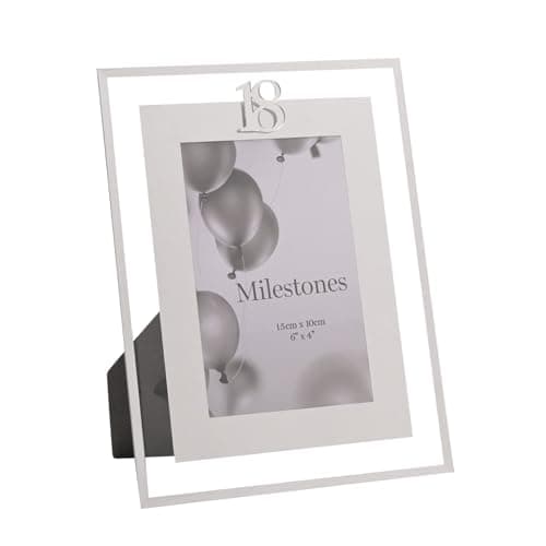 Image of 18th Birthday Photo Frame Mirror Border 6' x 4' Picture Freestanding 7250