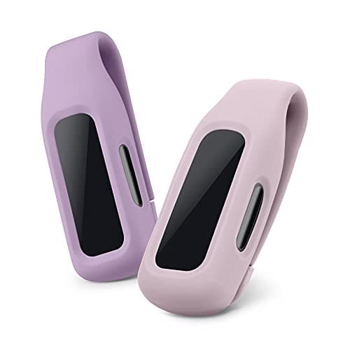 Image of kwmobile 2x Clip Holders for Fitbit Inspire 3 / Inspire 2 / Ace 3 - Fitness Tracker Clip-On Holder Replacement Set - Light Lavender/Dusty Pink