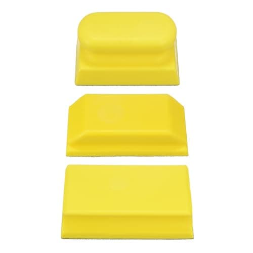 Image of sourcing map 3pcs Hand Sanding Blocks Rectangle with Hook and Loop Backing for Wood Metal Car Polishing