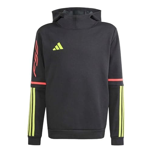 Image of adidas Unisex Kids F50 SWEAT HOODIE KIDS, black/team solar yellow 2/semi lucid red, 13-14 Years