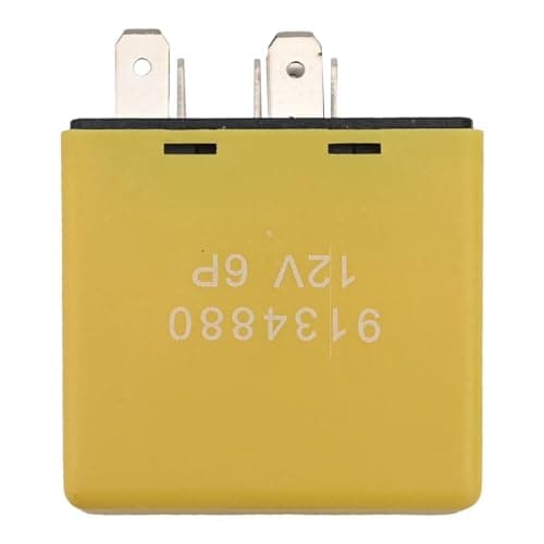 Image of Gettimore Indicator Flasher Hazard Lights Relay ABS Construction Compatible with Vauxhall Combo C 2001-2011 OEM 9134880 Yellow Easy Installation