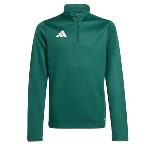 Image of adidas Unisex Kids Entrada26 Training Top Kids, team dark green/white, 9-10 Years