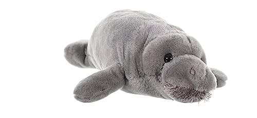 Image of Wild Republic Manatee Plush Soft Toy, Cuddlekins Cuddly Toys, Gifts for Kids,Grey, 20 cm