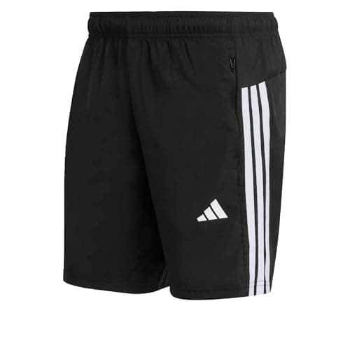 Image of adidas Men's Workout Essentials Base 3 Stripes Woven Short, Black/White, S 7 inch