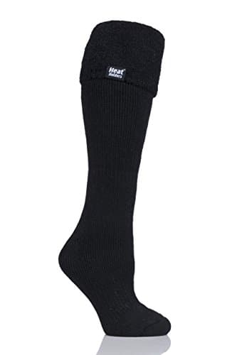 Image of HEAT HOLDERS Ladies 1 Pair SockShop Wellington Boot Thermal Socks Black 4-8