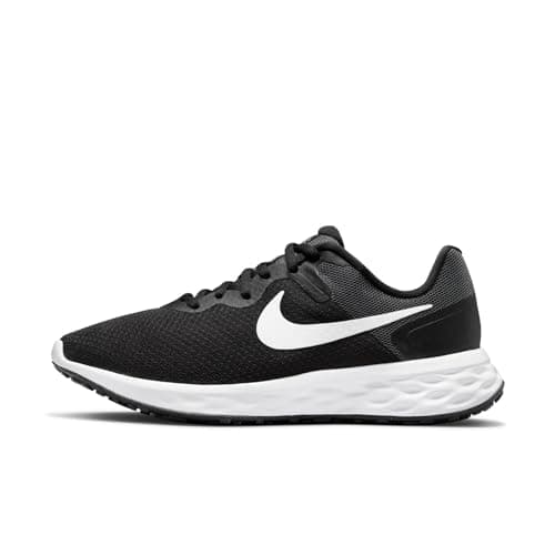 Image of NIKE Women's W Nike Revolution 6 Nn Running Shoe, Black White Dk Smoke Grey Cool Grey, 7.5 UK