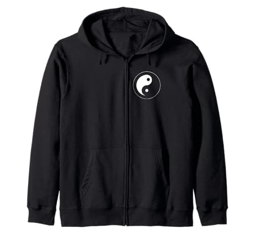 Image of Yin Yang Symbol Zip Hoodie