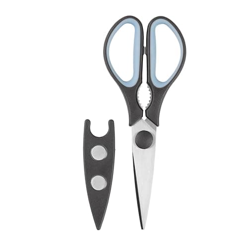 Image of Chef Aid All-Purpose Scissors with Magnetic Blade Cover, Multipurpose Kitchen & Household Scissors with Stainless Steel Blades & Soft Grip Handles, Easy Storage on Fridge or Metal Surface
