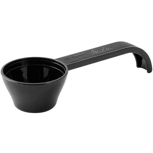 Image of Melitta Coffee Measuring Spoon with Dosage Quantity Markings of 8, 10 and 12 g, Plastic, Black, 6761023