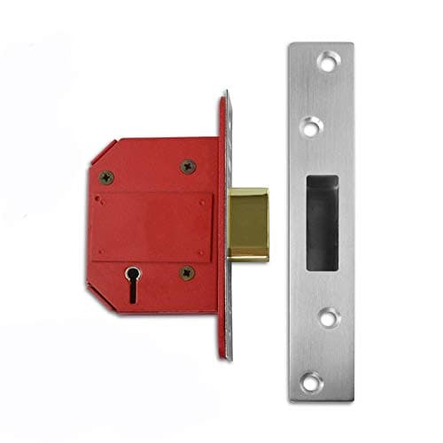 Image of Union Locks Strongbolt 2100S BS 5-Lever Mortice Deadlock 68mm - Satin Chrome (Boxed)