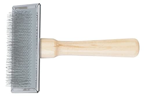 Image of Ancol Heritage Wood Handle Soft Slicker Brush Large, clear