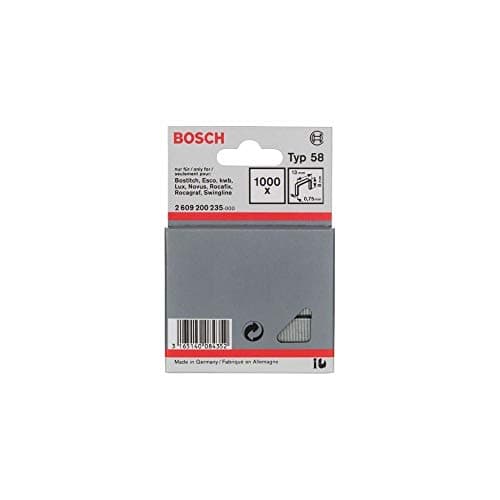 Image of Bosch 2609200235 Fine Wire Staple, Silver, 8 x 13 mm, Set of 1000 Piece