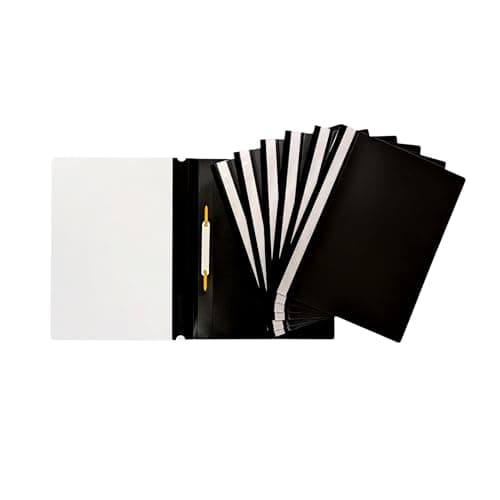 Image of Pack of 12 Black A4 Project Folders by Janrax