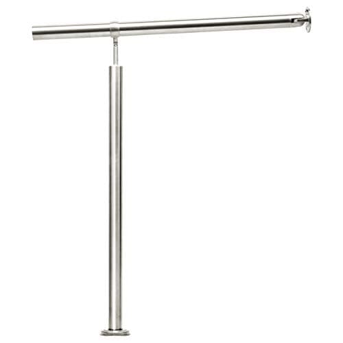 Image of CO-Z Stainless Steel Handrail, 80x90 cm Interior Exterior Handrail for 1-2 Steps, Hand Support Railing for The Elderly & Others, Outdoor Indoor Bannister Rail with Wall Fittings and Metal Plugs