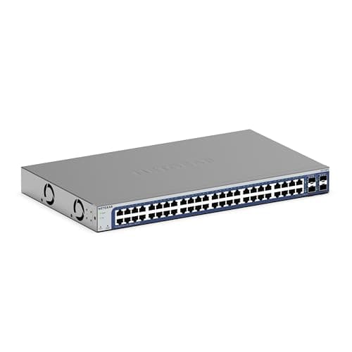 Image of NETGEAR (GS748T) 48-Port Gigabit Ethernet Manageable Web Switch, Cloud Insight Management, 2 x 1 Gigabit SFP Ports and 2 x 1 Gigabit Combo Ports, Desktop or Rack
