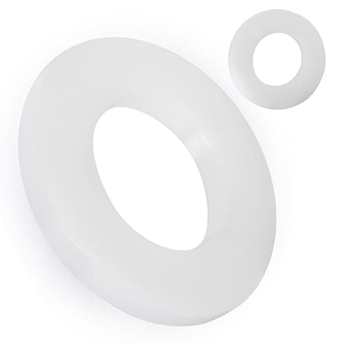 Image of Topnorm24 - Washers Plastic White M4-10 Pieces DIN 125 Form A - ISO 7089 High-Quality Polyamide Washers Plastic Washers Nylon Washers Small Outer Diameter (10, M4)