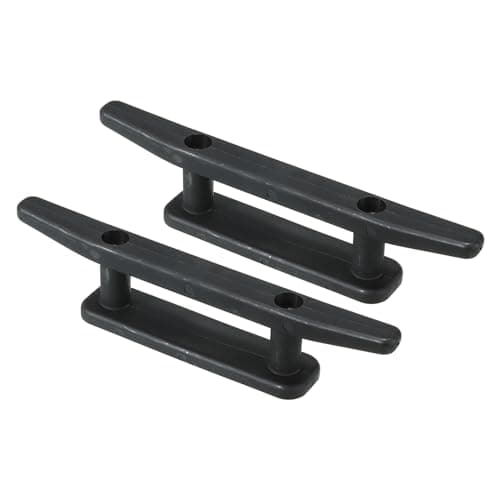 Image of PATIKIL 6.5 Inch Nylon Boat Dock Cleat 2 Pack Kayak Small Rope Tie Cleat Dock for Marine Deck Boats Canoes Kayaks, Decor, Black