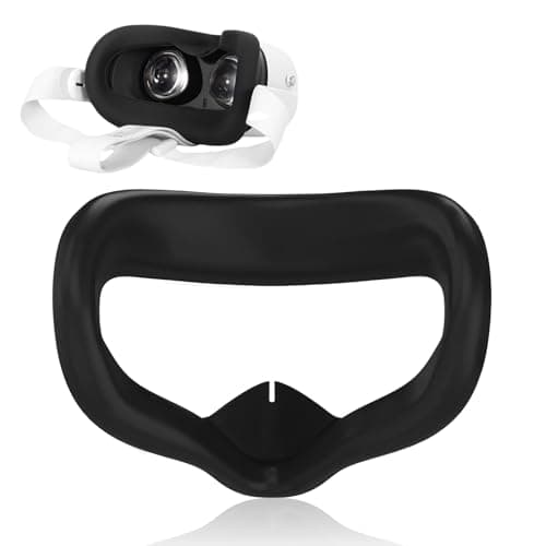 Image of Facial Interface for Oculus Quest 2 Face Cover Pad for Meta Quest 2 Sweat-Proof PU Foam VR Accessories Enhanced Comfort Replacement Face Pad Cushion Compatible with Meta Quest 2 Accessories Black 1pcs