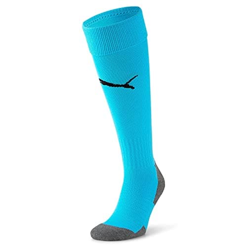 Image of PUMA Men's Team Liga Core Football Socks, Blue Atoll-Puma Black, 3 UK