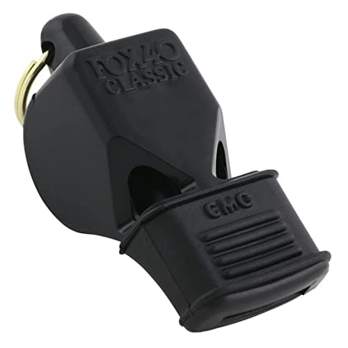 Image of Fox 40 CMG Whistle with Cushioned Mouth Grip, Black