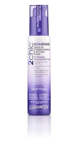Image of Giovanni 2chic Repairing Leave-In Conditioner – 118ml/4floz Styling Elixir for Smooth, Detangled Hair | Colour Safe, Frizz Free Salon Hair Formula | Hair Care Treatments