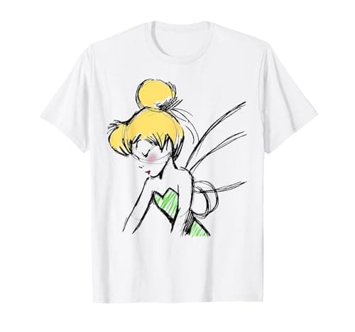 Image of Disney Peter Pan Tinker Bell Sketch Profile T-Shirt