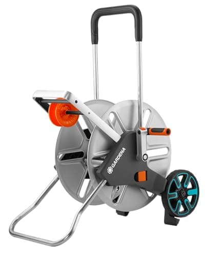 Image of Gardena CleverRoll L Easy Metal: Large hose trolley with up to 100 m capacity, especially stable hose guide in a robust metal frame (18550-20)