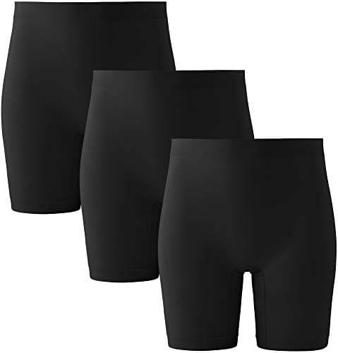 Image of INNERSY Black Cycling Shorts Women Chub Rub Shorts Under Dresses Safety Short Leggings 3 Pack (Large, Black)