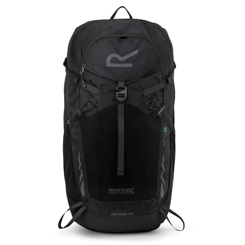 Image of Regatta Rucksack Blackfell 35L, Reflective with Metal Frame Support - Perfect for Walking, Hiking, Camping & Trekking