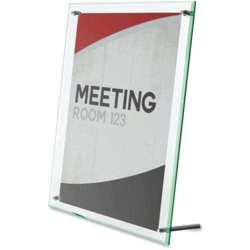 Image of Deflecto A5 Bevelled Edge Slanted Sign Holder - Transparent