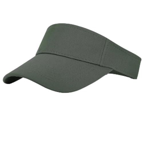 Image of FCHUI Sun Visor Cap - Women Ponytail Baseball Cap for Women and Ladies, Long Peak Thicker Sweatband Adjustable Hat for Golf Cycling Fishing Tennis Running Jogging Visor Hats for Men (Gray)