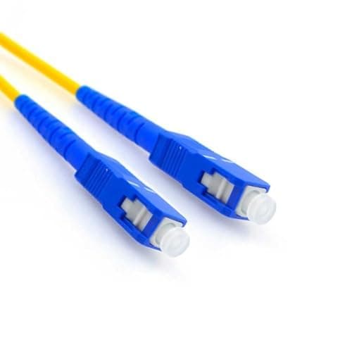 Image of SC/UPC - SC/UPC Long CHB Rugged 10 Meter Simplex Fibre Optic Patch Cable SC UPC Single Mode OS2 9/125 Yellow Patch Lead 3mm SM Fiber Patchcord (SC/UPC - SC/UPC, 10 Meter)