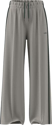 Image of adidas Women's Seasonal Essentials Colorpop Pants with Embroidered Graphic, Wonder Alumina/Collegiate Green, XS