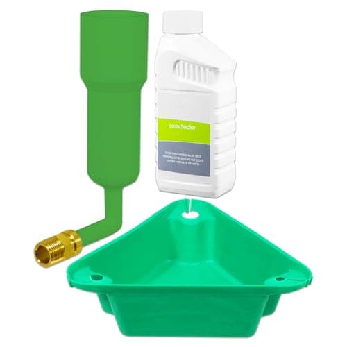 Image of SPARES2GO Central Heating Leak Sealer Concentrate Liquid (500ml Bottle) + Radiator Dosing Funnel Tool + Draining Tub
