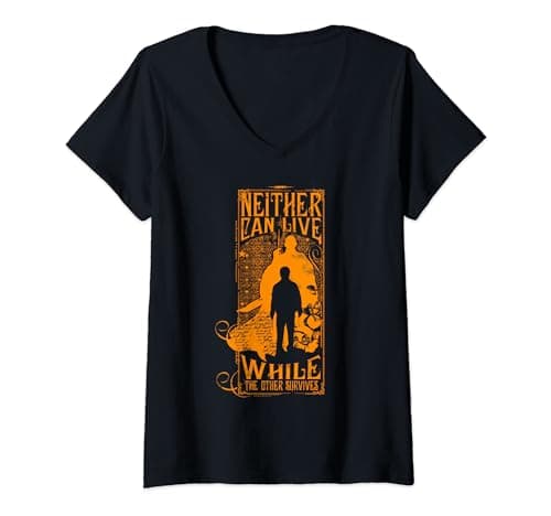 Image of Harry Potter Neither Can Live V-Neck T-Shirt