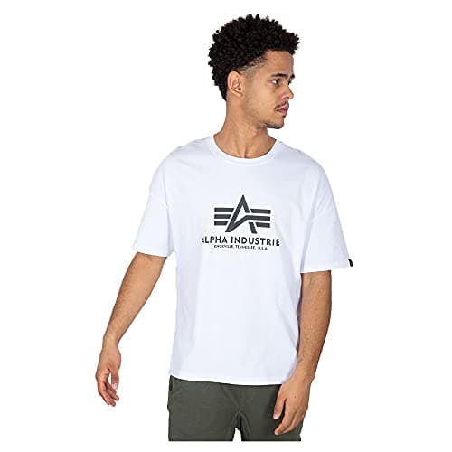 Image of ALPHA INDUSTRIES Men's Basic OS Heavy T T-Shirt, Blanc, S