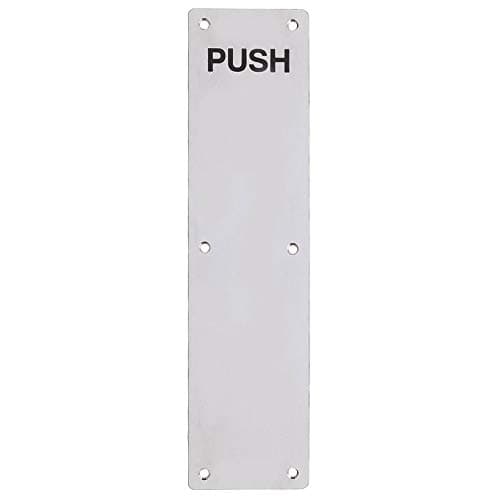 Image of Finger Plate - Push - Radius - 75mm x 650mm - Satin Stainless