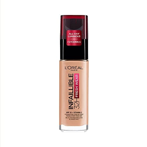 Image of L'Oréal Paris Make-Up, Waterproof and Long-Lasting Liquid Foundation with SPF 25, Infaillible 32H Fresh Wear Make-up, No. 245 Golden Honey, 30 ml