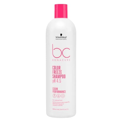 Image of Schwarzkopf Professional Bonacure Color Freeze Shampoo for Colored Hair Vegan Color Locking System pH 4.5 Balancer Technology Long Lasting Color Vibrancy Zero Fade Cleansing Detangling 500 ml