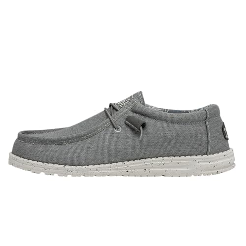 Image of HEYDUDE - Men's Wally Stretch Sox Slip-On Shoes, Grey, 10 UK
