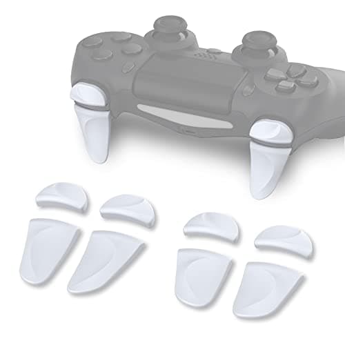 Image of playvital 2 Pair Shoulder Buttons Extension Triggers for ps4 All Model Controller, Game Improvement Adjusters for ps4 Controller, Bumper Trigger Extenders for ps4 Slim Pro Controller - White
