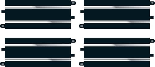 Image of Scalextric Car Track - C8526 Scalextric Track Extension Pack 4 - 1:32 Scale Race Extension for Slot Car Set, Racing Gift Ideas for Adults & Kids - Toy Racing Accessories, Black
